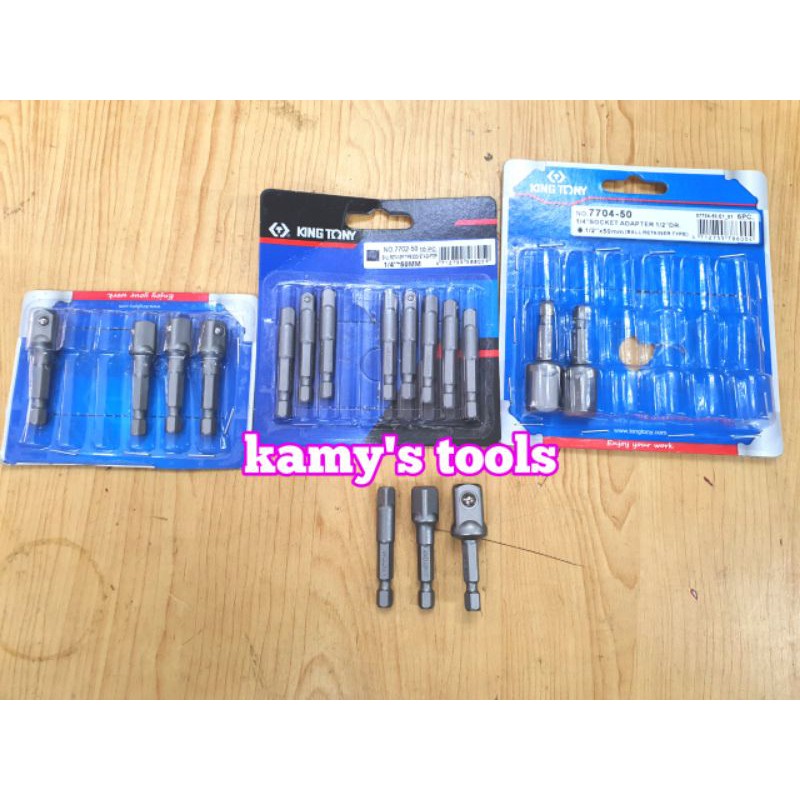 Đầu Chuyển Tuýp Từ Bắn Vít Sang Bu Lông Đầu Tuýp Kingtony 1/4 3/8 1/2 7702-50 7703-50 7704-50