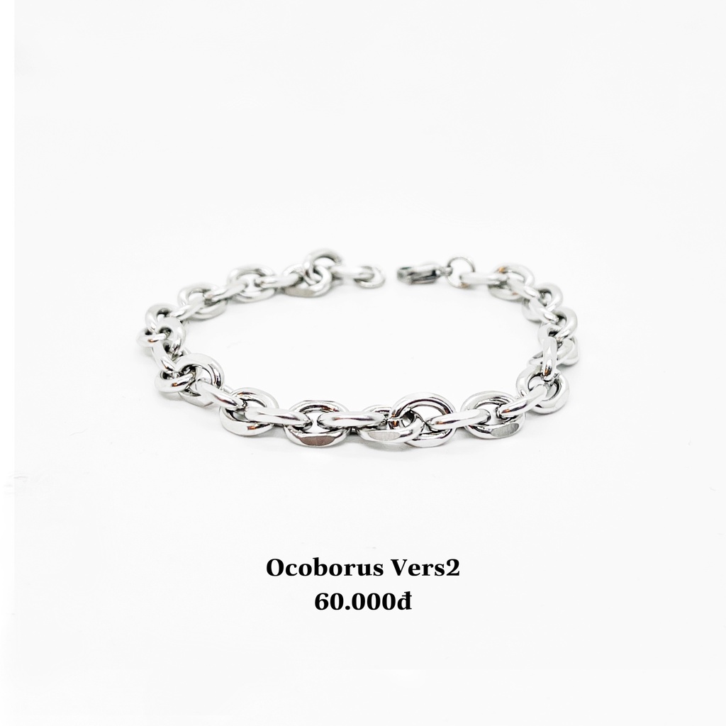 Lắc tay/Vòng tay Titan màu bạc - bền nhẹ không đen gỉ kiểu khoen tròn