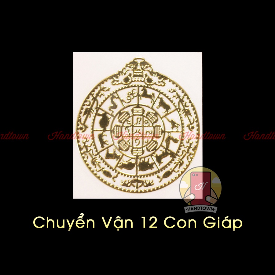 [COMBO] Bộ 2 Linh Phù Tài Lộc - May Mắn Bình An - Tình Duyên Thếp Vàng Dán Điện Thoại Xe Máy Kẹp Ví Handtown