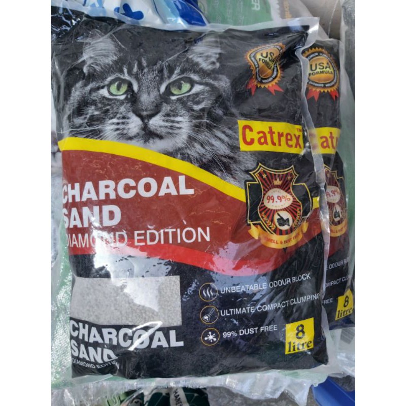 Cát vệ sinh mèo Charcoal Sand thấm hút, vón cục tốt 5L