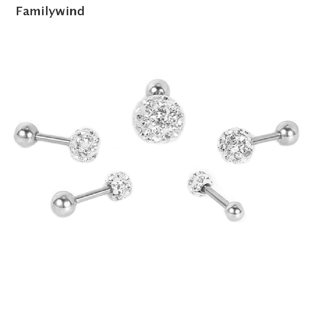 Familywind &gt; Khuyên Tai Xỏ Lỗ Xỏ Sụn Tai / Lông Mày / Môi Bằng Thép Đính Pha Lê Helix Bên Trong Cơ Thể Cho Nữ