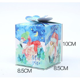 hộp quà gấp noel HT10 8,5*8,5*10cm giáng sinh dễ thương cute