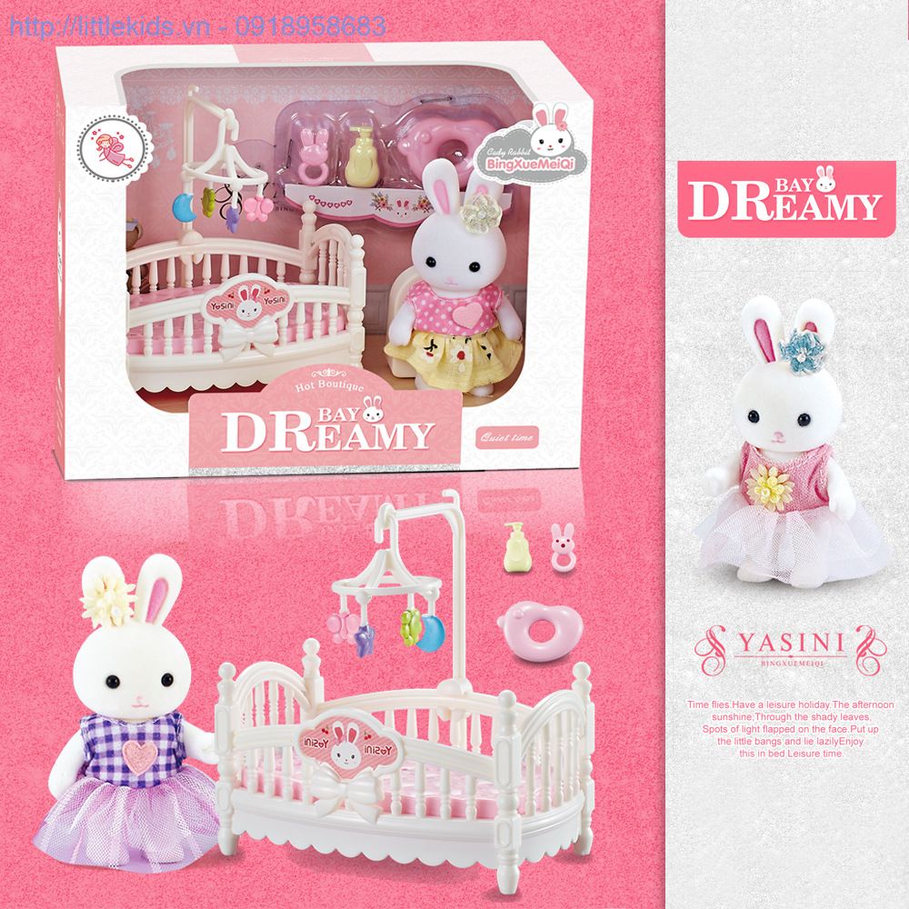 Comb Bộ Búp Bê Nhà Thỏ Mini Quiet Time YASINI - No.6621