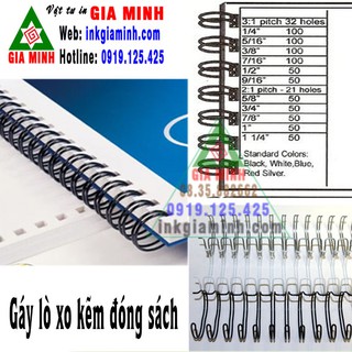 LÒ XO ĐÓNG KẼM ĐÓNG SÁCH - 6.4mm