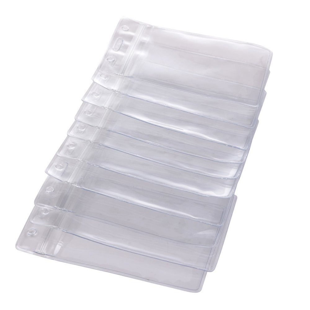Set 10 túi đựng thẻ ID/thẻ ID bằng nhựa PVC trong suốt chống thấm nước nhiều màu