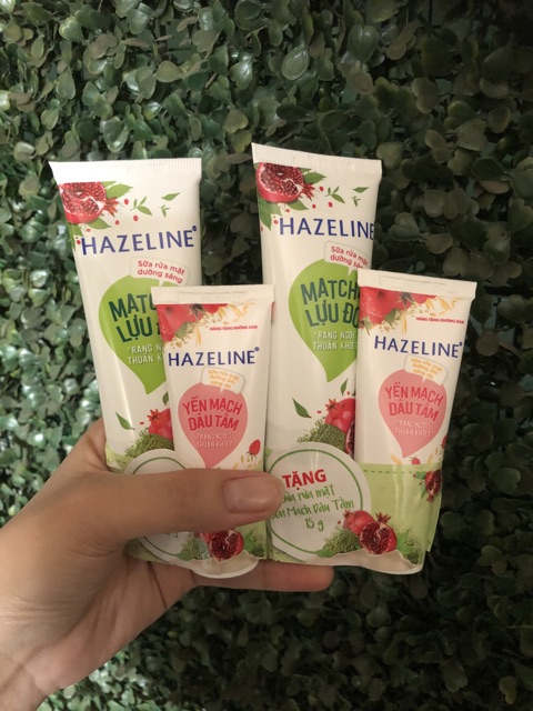 Sữa Rửa Mặt Hazeline nghệ kiwi và mát cha lựu đỏ tuýp sữa rửa mặt hazeline hết hàng tặng