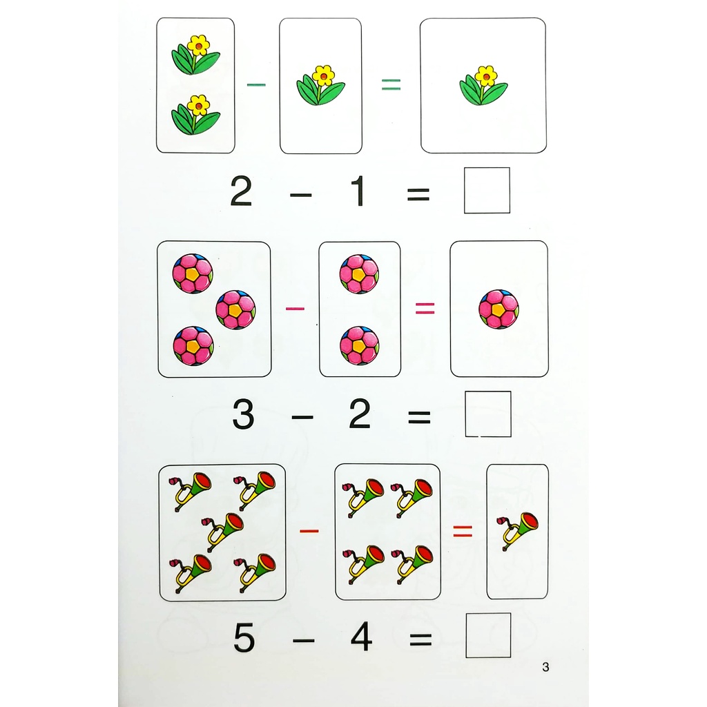 Sách Tô Màu - Làm Quen Với Toán - Phép Trừ (Dành Cho Trẻ 5-6 Tuổi)