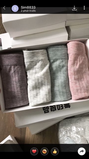 Hộp 5 quần lót hộp trắng sang chảnh