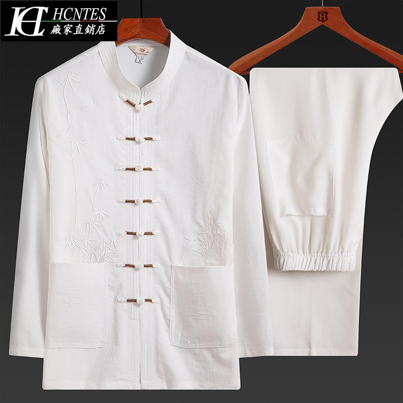 Áo Khoác Vest Tay Dài Vải Lanh Cotton Thời Trang Xuân Thu Cho Nam 50-60 - 70 Tuổi