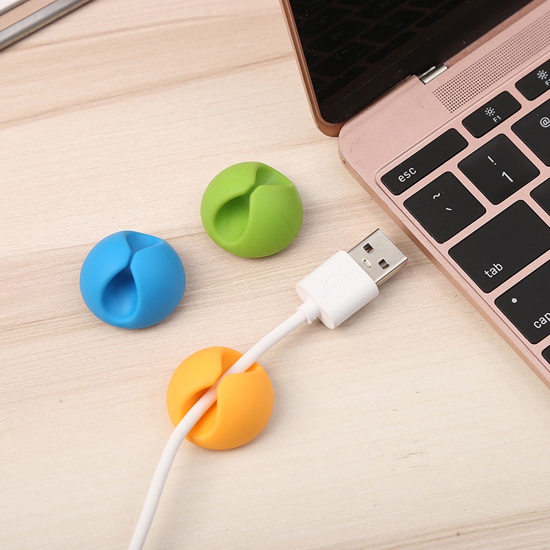 Giá Đỡ Dây Cáp Sạc / Chuột Để Bàn Bằng Cao Su Silicone Gọn Gàng Sắp Xếp Gọn Gàng