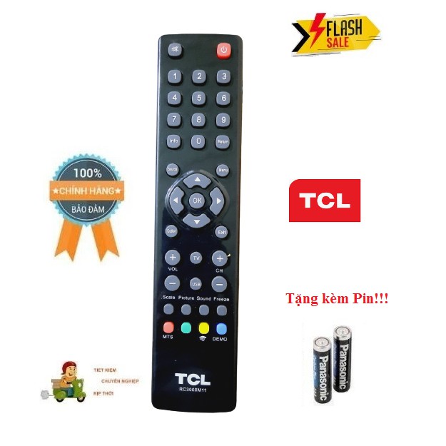 Remote Điều khiển TV TCL RC3000M11các dòng TV TCL CRT LCD/LED/Smart TV- Hàng chính hãng tặng kèm Pin