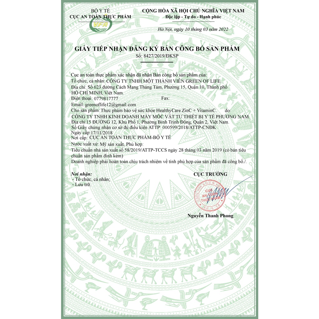 Viên nhai Kẽm Vitamin C +  Zin C Healthy Care cho bé 60v Úc