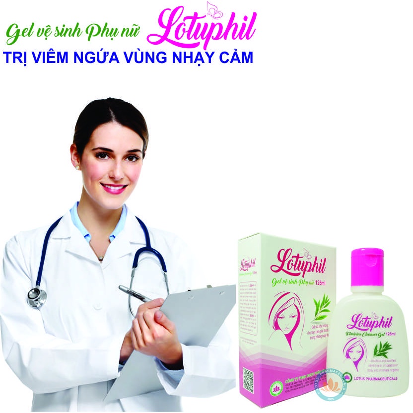 Gel vệ sinh phụ nữ Lotuphil 125ml, Làm sạch và loại bỏ mùi hôi vùng kín - Hàng Chính Hãng kèm quà tặng 39k - Lotuspharma