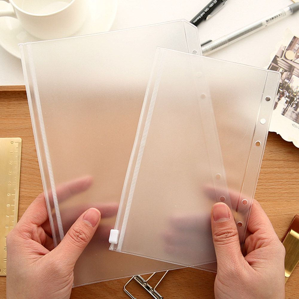 Set 1/5 túi zip nhựa PVC trong suốt đựng đồ đa năng