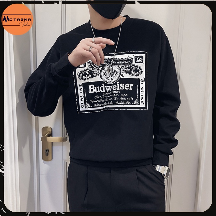 Áo thun nam dài tay Hàn Quốc, áo nỉ phông trơn cổ tròn cao cấp thời trang thu đông mã NZ362 motagna.fashion