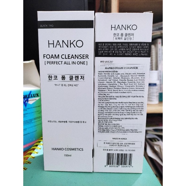 Sữa rửa mặt HANKO FOAM CLEANSER làm sạch cho da dầu, mụn 150ml