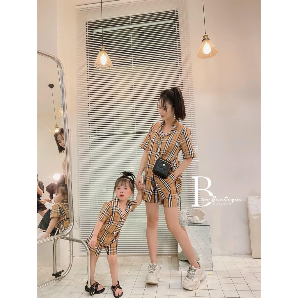 Combo áo sơ mi BBR Mẹ và Bé