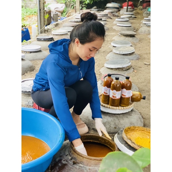 Combo 2 Chai Cốt Gừng Nghệ Gấc Quế Địa Liền Tặng 1 Chai Cốt Nghệ Mặt 0,5 L Mẹ Mysu (handmad