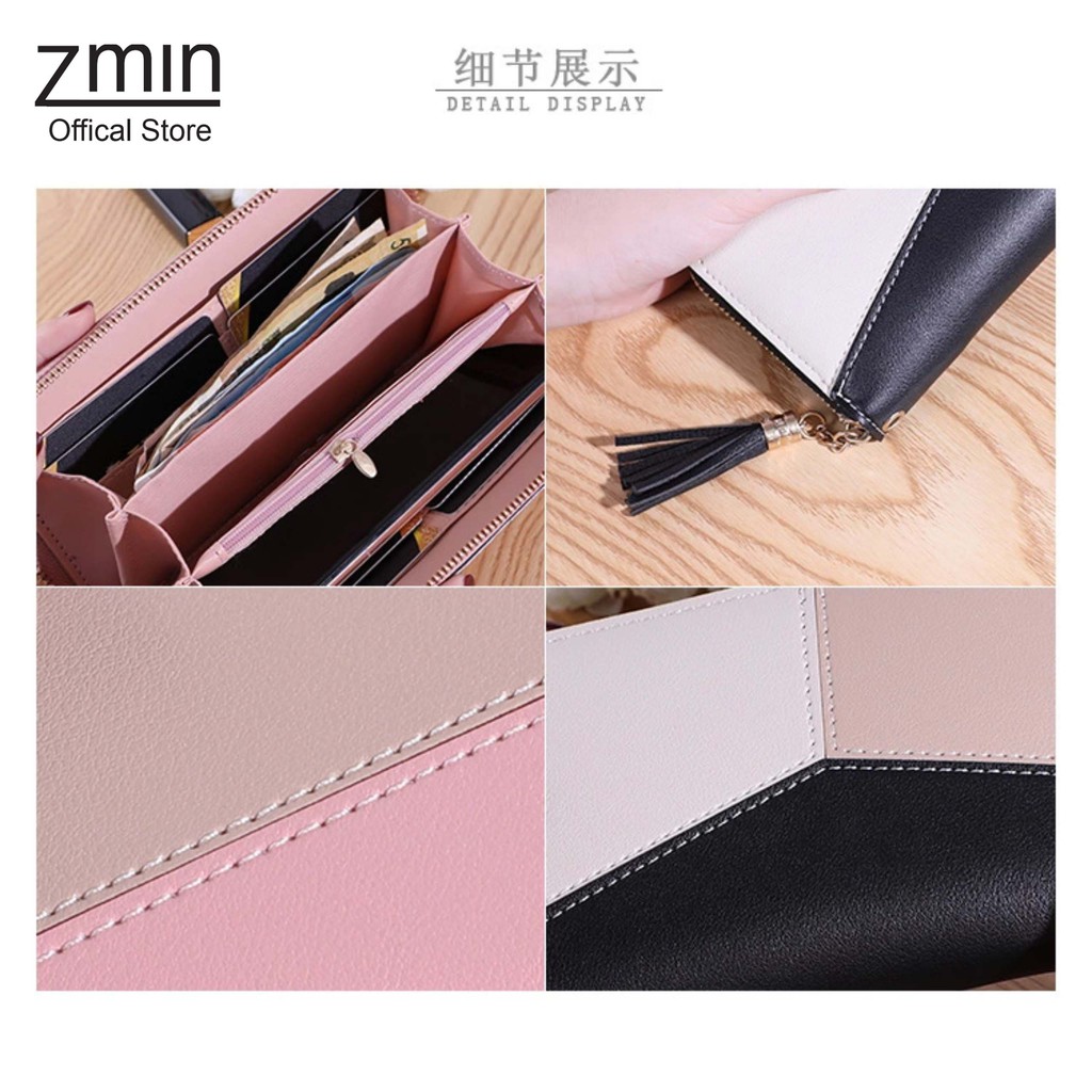 Ví nữ dài cầm tay Zmin, chất liệu cao cấp đựng vừa điện thoại - V009