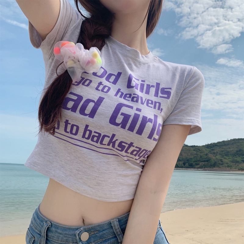 Áo Thun Tay Ngắn Cổ Tròn Thiết Kế Đơn Giản Hợp Thời Trang