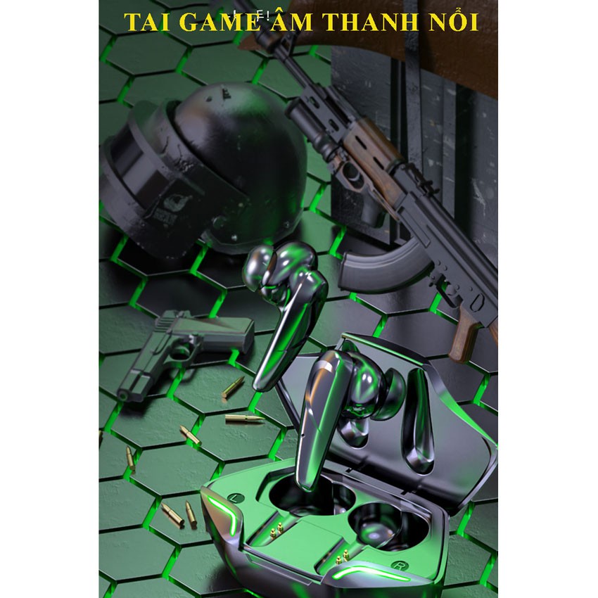 [Freeship] Tai Nghe Gaming Bluetooth APro 366 Tws ,Tay ghe Chơi Game thủ không dây PubG, Liên quân... độ trễ thấp