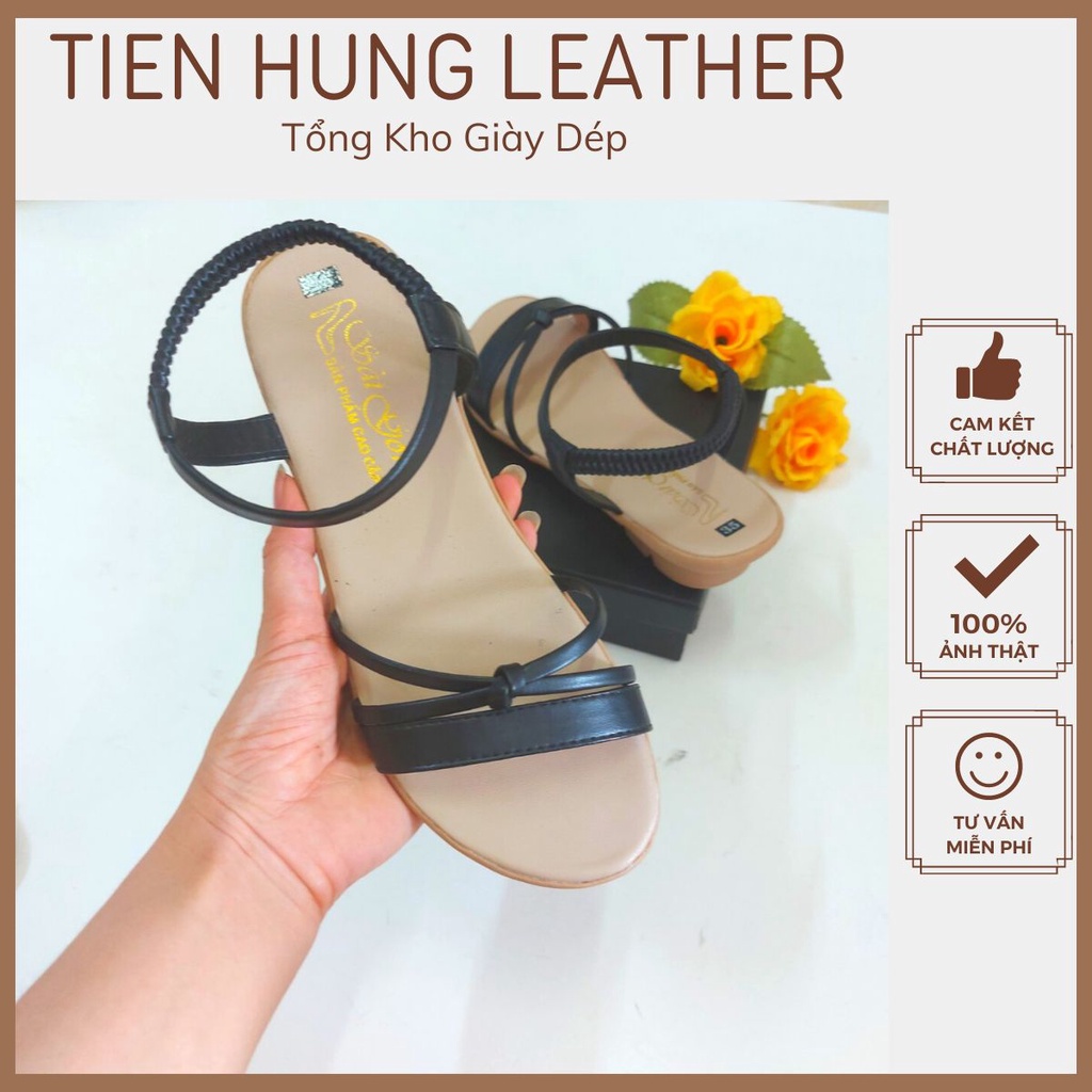 Dép sandal thời trang nữ, xăng đan đế bằng Tiến Hùng TH0007