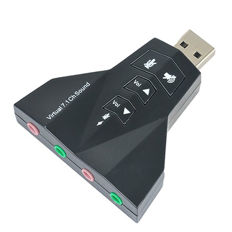 USB ra sound 7.1 3D Hình phi thuyền - 4 jack cắm