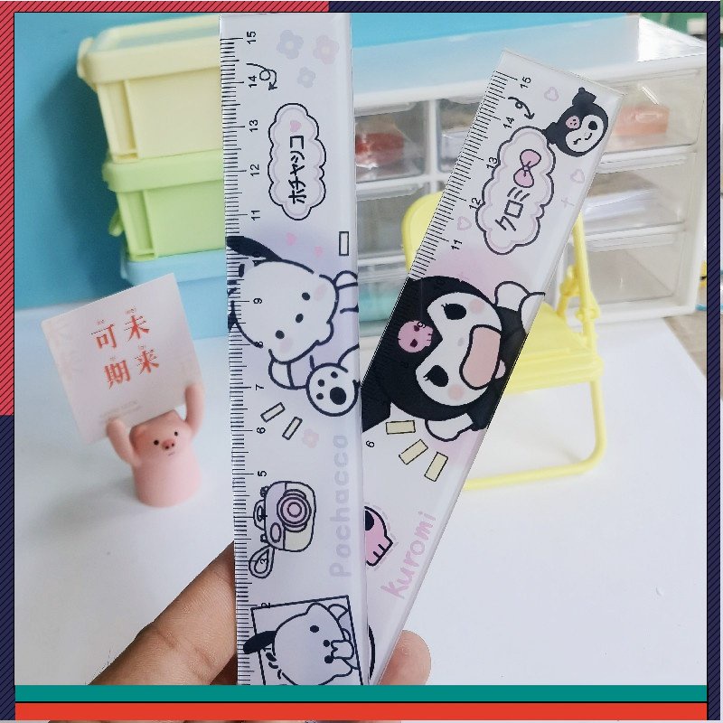 Thước Kẻ Hoạt Hình Kuromi Pochacco 15Cm Dành Cho Học Sinh