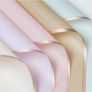 Set 5 Giấy Gói Hoa Dạng Mờ Màu Vàng Thủ Công Tổng Cộng