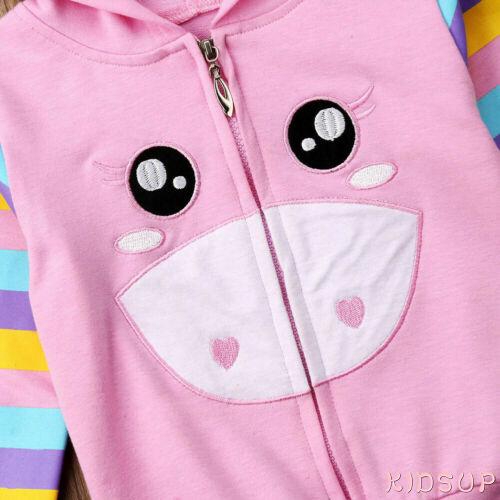 Áo Khoác Hoodie In Hình Kỳ Lân Dễ Thương Thời Trang Cho Bé Gái