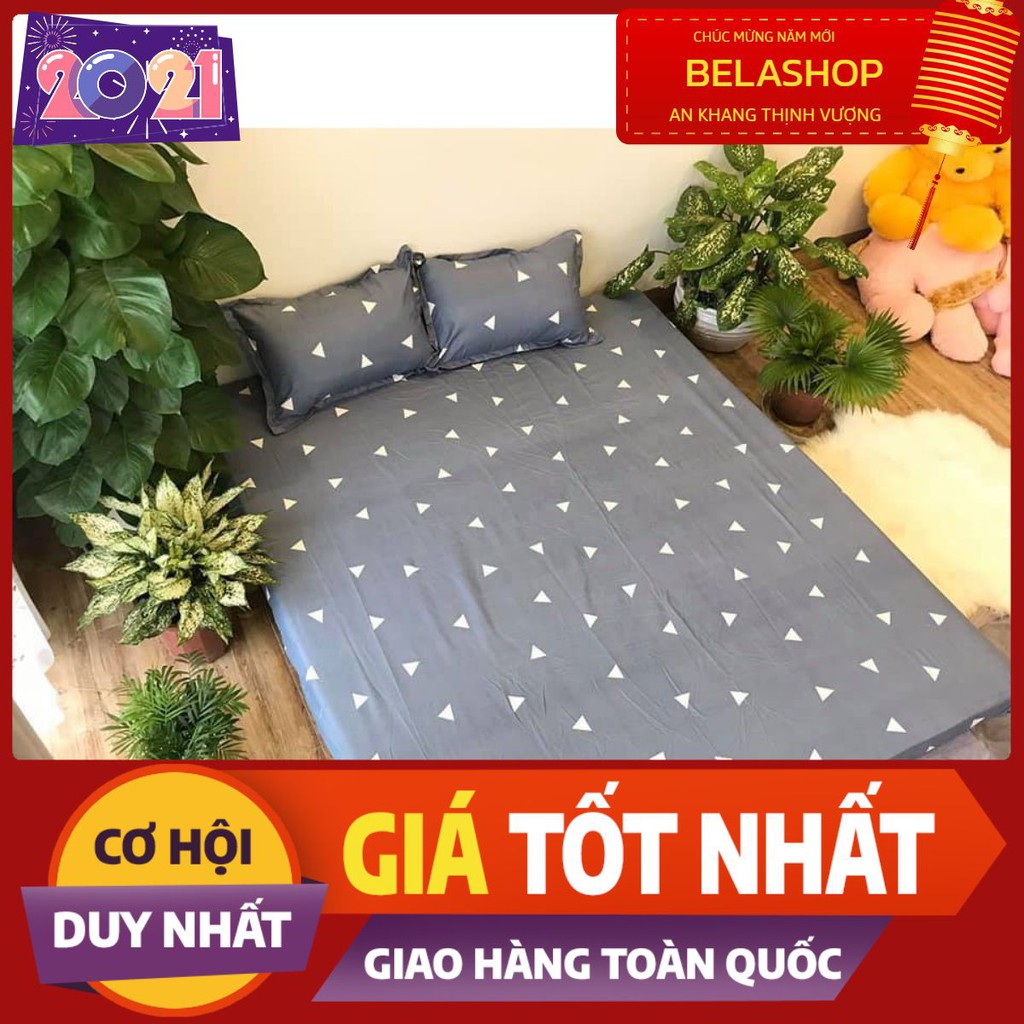 Combo 1 ga 2 vỏ gối cotton poly hàn mẫu tam giác trắng