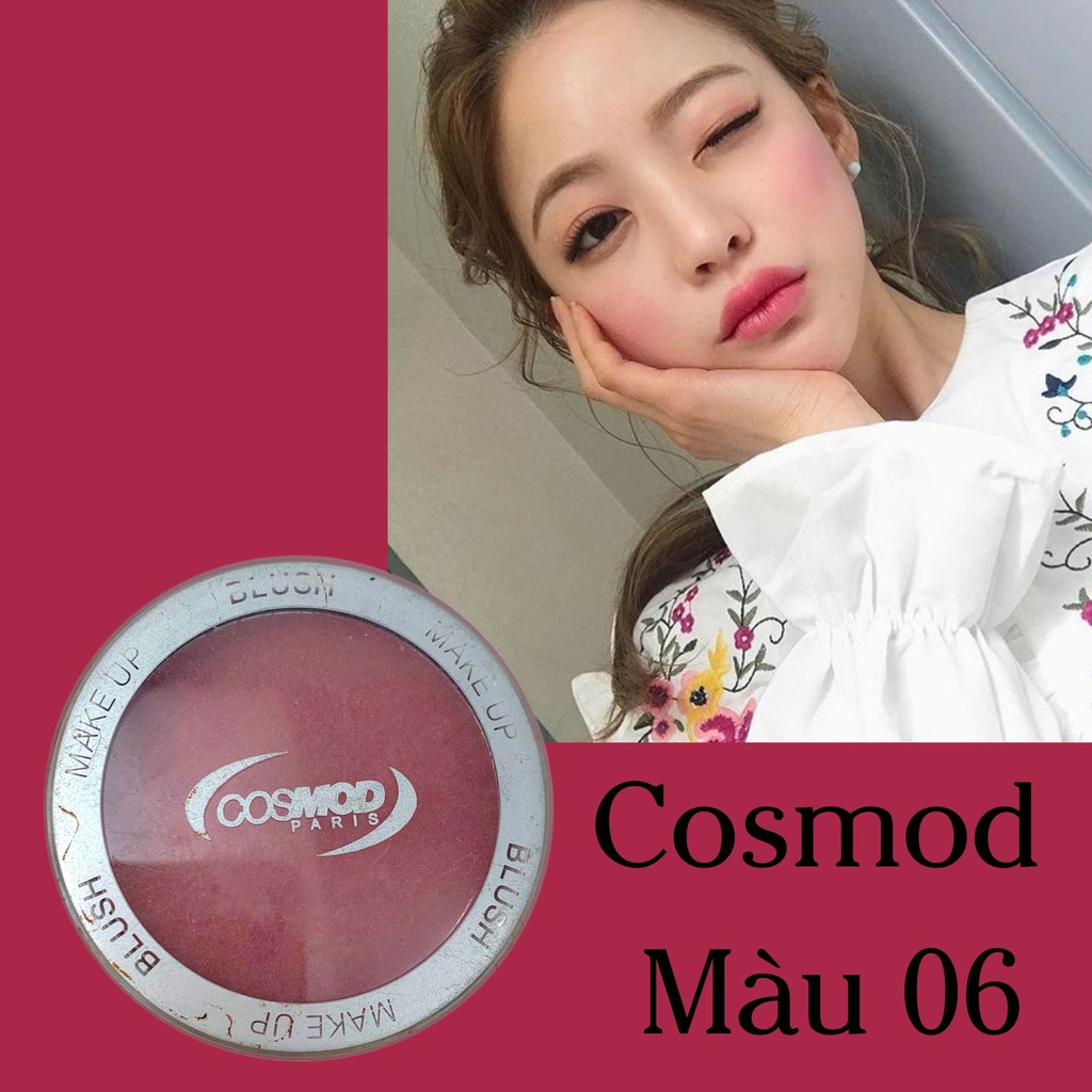 Phấn má Cosmod Paris 12g màu 02 hồng nhạt 03 cam nhạt 04 cam đậm 06 hồng đậm - unbox Ouibeaute