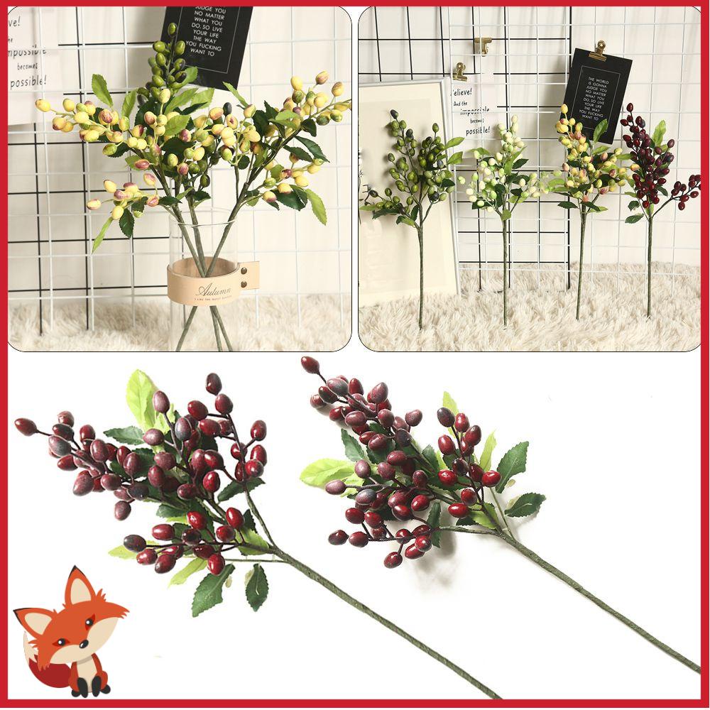 Nhánh Quả Mọng Nhân Tạo Độc Đáo Trang Trí Tiệc Cưới/ Phông Nền Chụp Ảnh DIY|Cây Giả Nhiều Màu Trang Trí Nhà Cửa