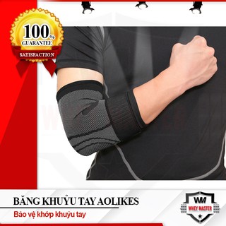 2 Chiếc Phụ kiện thể thao Băng khuỷu tay có dây cố định cánh tay bảo vệ cùi chỏ Aolikes cao cấp (7548).