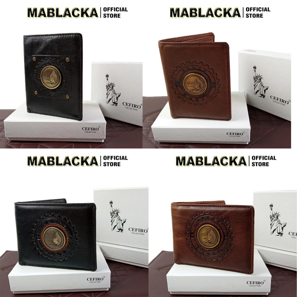 Ví nam cao cấp mini nhỏ gọn dáng đứng, bóp da nam Cefiro