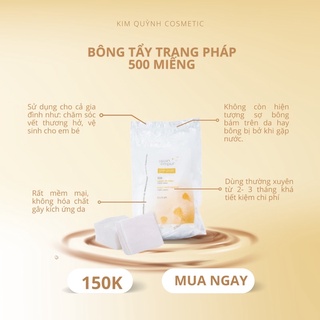 Bông tẩy trang pháp 500 miếng