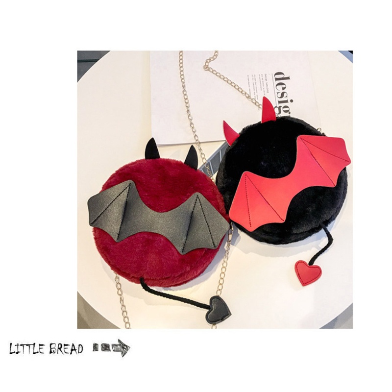 Túi Xách Đeo Vai Phối Dây Xích Phong Cách Halloween Dành Cho Nữ