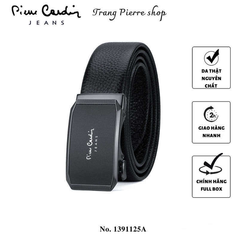Thắt lưng nam cao cấp Pierre Cardin J1A826Z-1391125A chính hãng, dây nịt nam da bò thật hàng canh sale