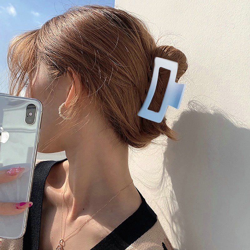 Kẹp Tóc Hình Vuông Màu Ombre Phong Cách Hàn Quốc Thời Trang Cho Nữ