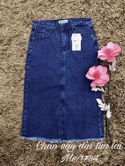 Nhập WAMS8 giảm 15%_ Chân váy dài jean xẻ trước | BigBuy360 - bigbuy360.vn