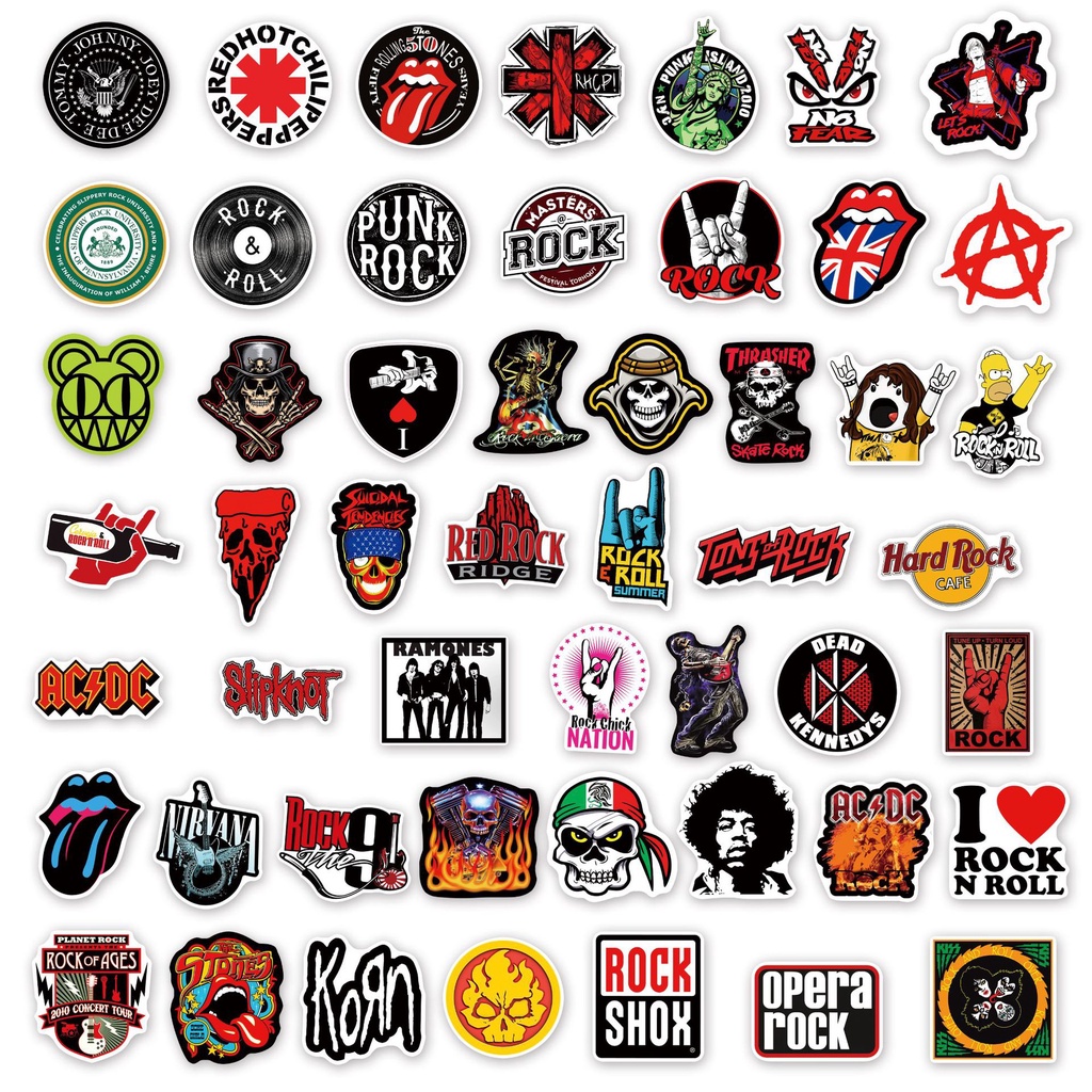 Bộ 104/50/25/10 Sticker Dán Trang Trí Đa Năng Phong Cách Retro