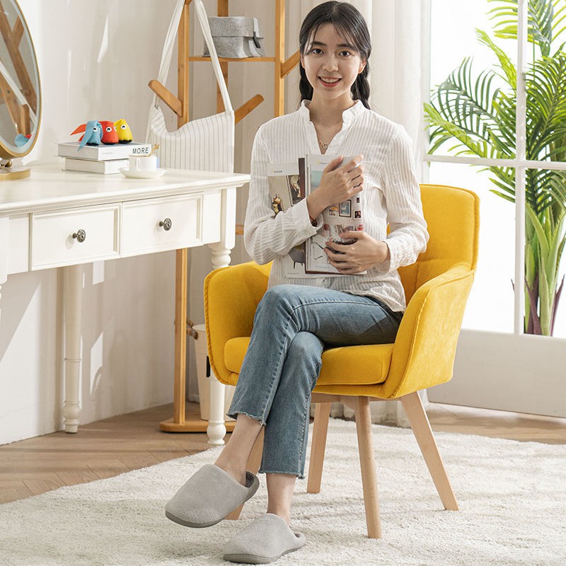 Jimijia hoàn toàn có thể tháo rời và giặt ghế máy tính Bắc Âu bàn đơn giản xoay sofa bằng gỗ nguyên khối văn p