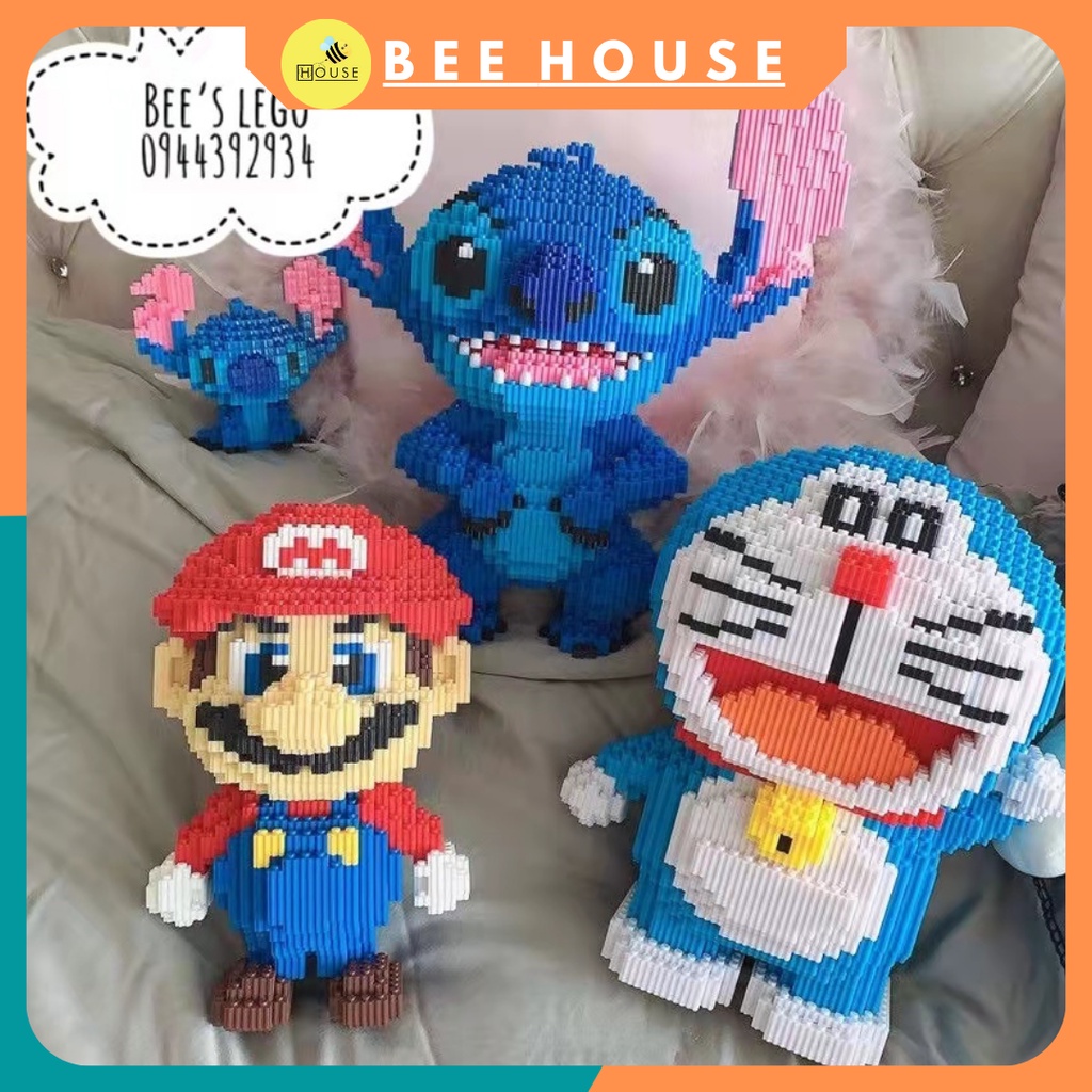 bộ đồ chơi xếp hình lắp ráp 3D mô hình nhân vật hoạt hình mèo máy nano block trưng bày cỡ lớn
