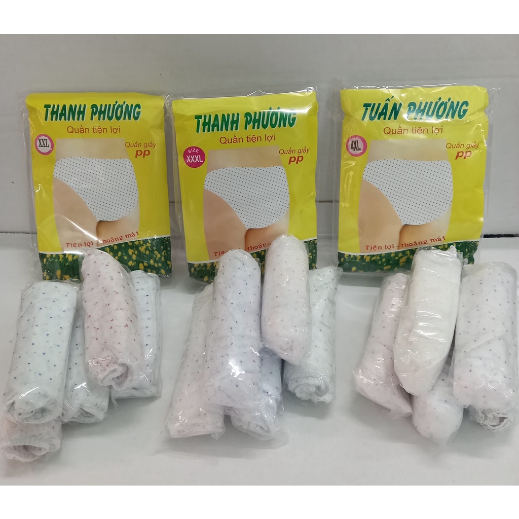 [Size 2xl,3xl,4xl] 06 cái Quần lót giấy Naris dùng 1 lần phù hợp mẹ bầu, Picnic, bơi, đi biển (1gói 6 quần lót)