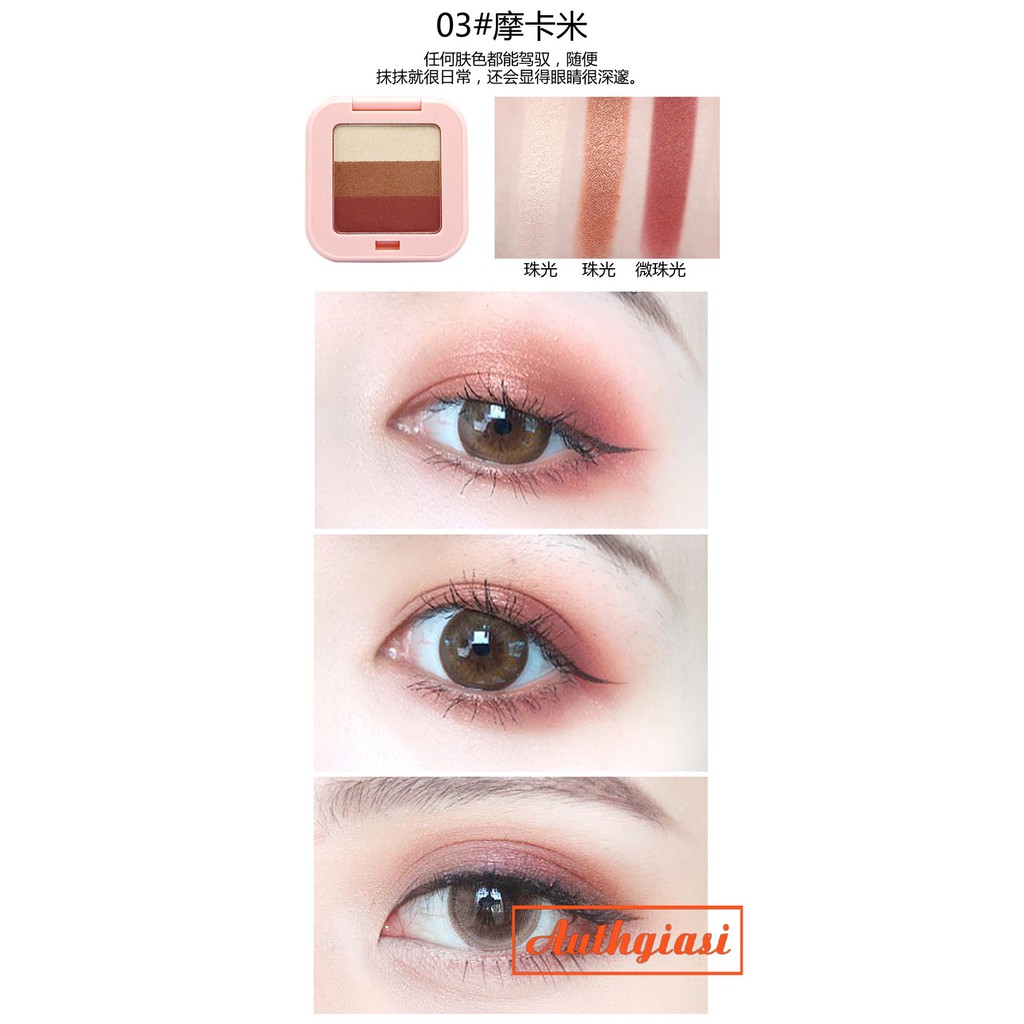 Phấn mắt Novo Fashion Three Color Eye Shadow 3 màu | BigBuy360 - bigbuy360.vn