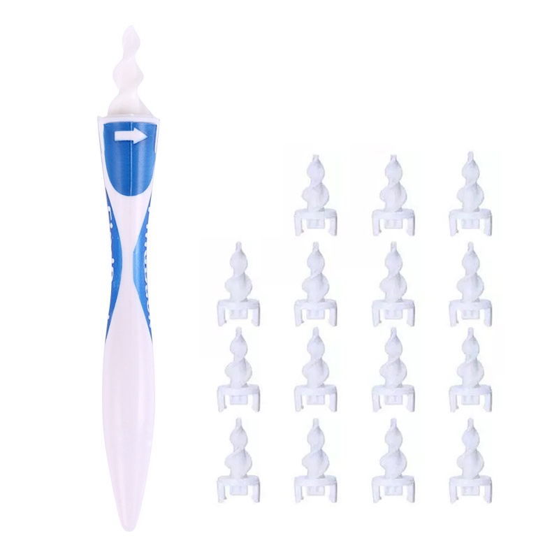Set dụng cụ lấy ráy tai COCUTE kèm 16 đầu mềm bằng silicon an toàn cho sức khỏe