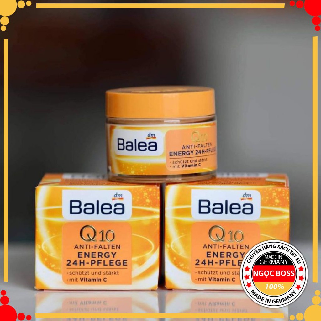 💎 [CHÍNH HÃNG] Hàng Đức Kem dưỡng da Balea Q10 Anti Falten Energy 24h Pflege chống lão hóa 💧