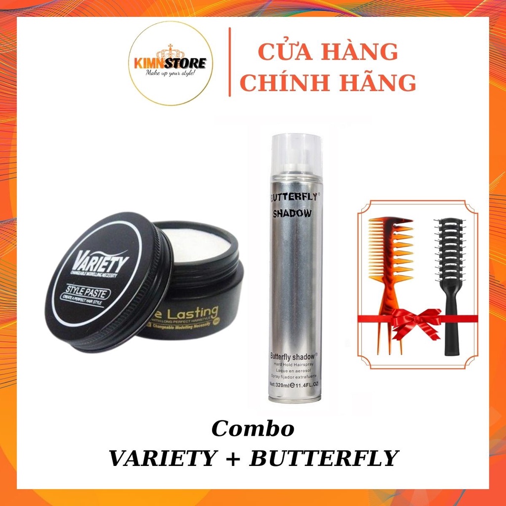 Combo gôm xịt tóc, sáp vuốt tóc nam - Sáp vuốt tóc Variety 100ml, gôm xịt tóc tùy chọn