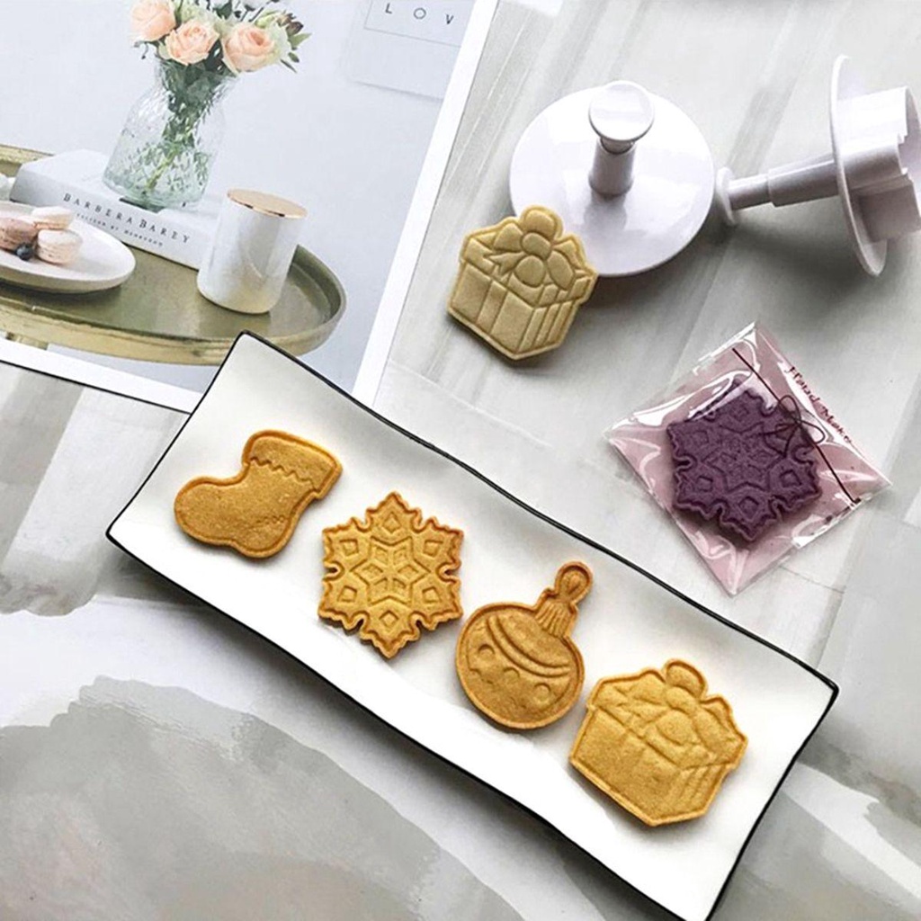 MOCHO Bộ Dụng Cụ Cắt Bột Làm Bánh Quy Trang Trí Giáng Sinh
