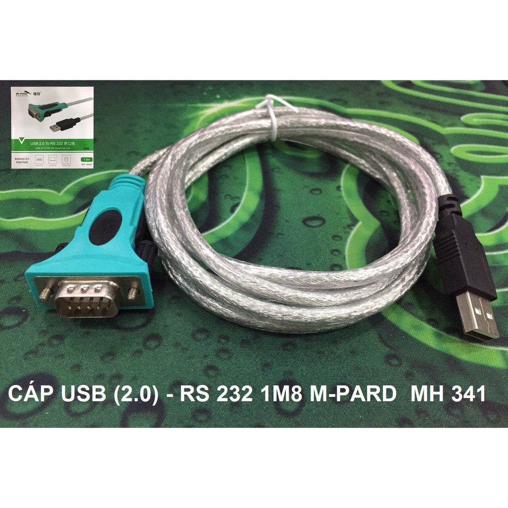 Cáp USB -&gt; RS 232 1.8m M-pard MH 341, cáp usb sang com 9 rs232